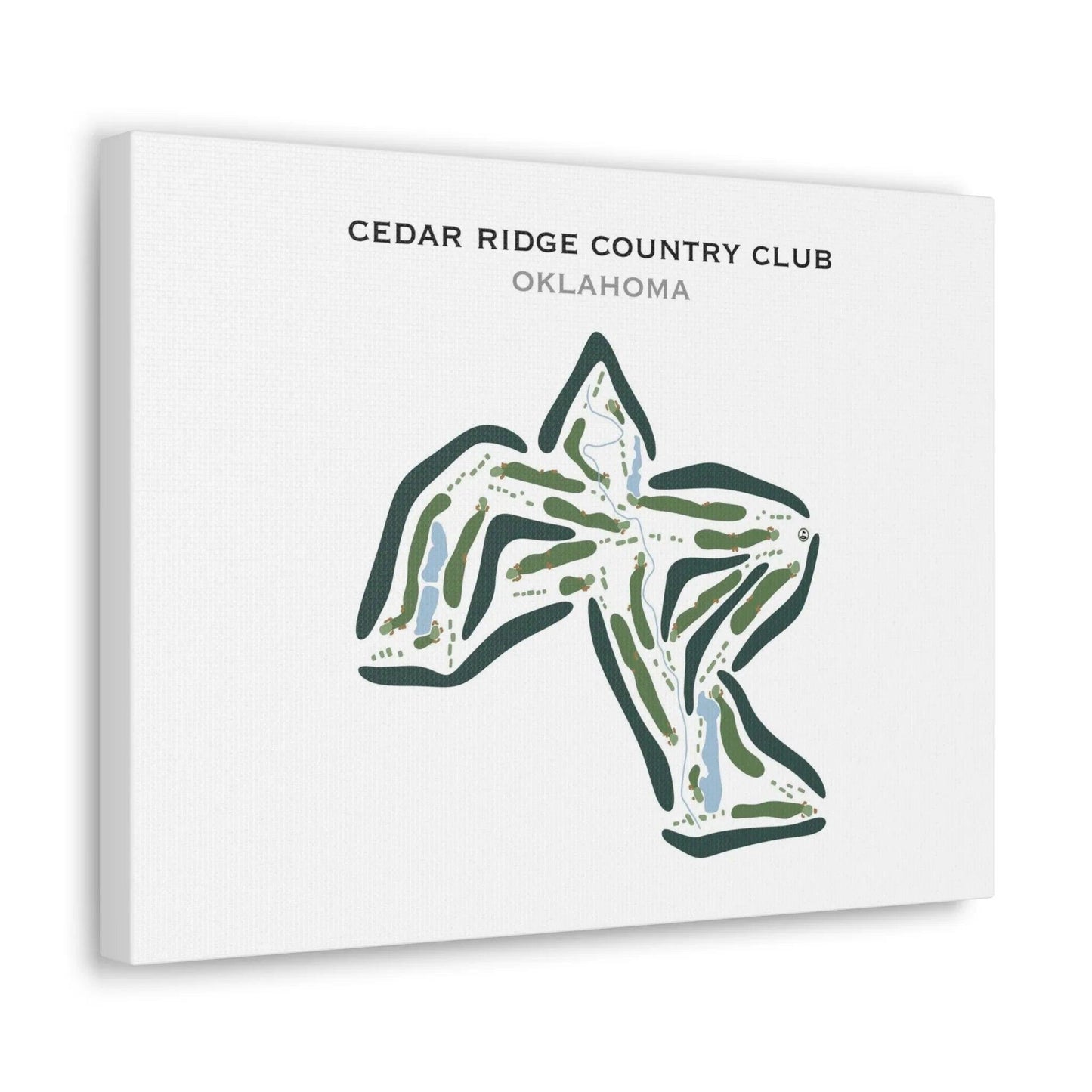 Cedar Ridge Country Club, Oklahoma - Printed Golf Courses