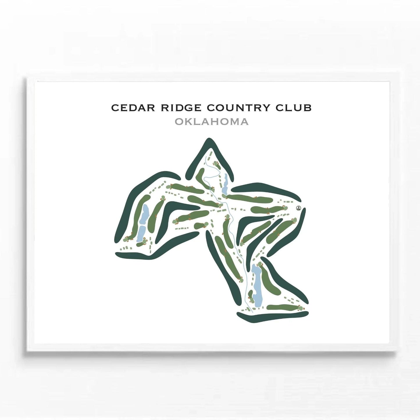 Cedar Ridge Country Club, Oklahoma - Printed Golf Courses