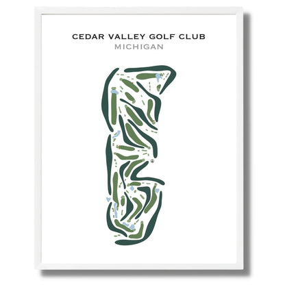 Cedar Valley Golf Club, Michigan - Printed Golf Courses