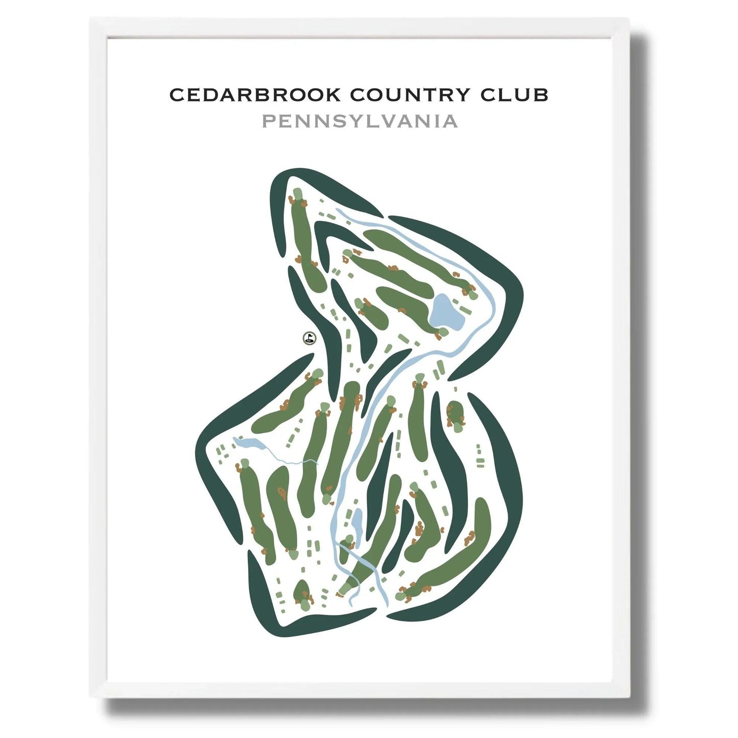 Cedarbrook Country Club, Pennsylvania - Printed Golf Courses