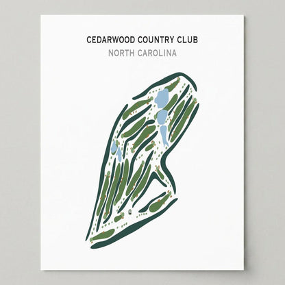 Cedarwood Country Club, North Carolina - Printed Golf Courses