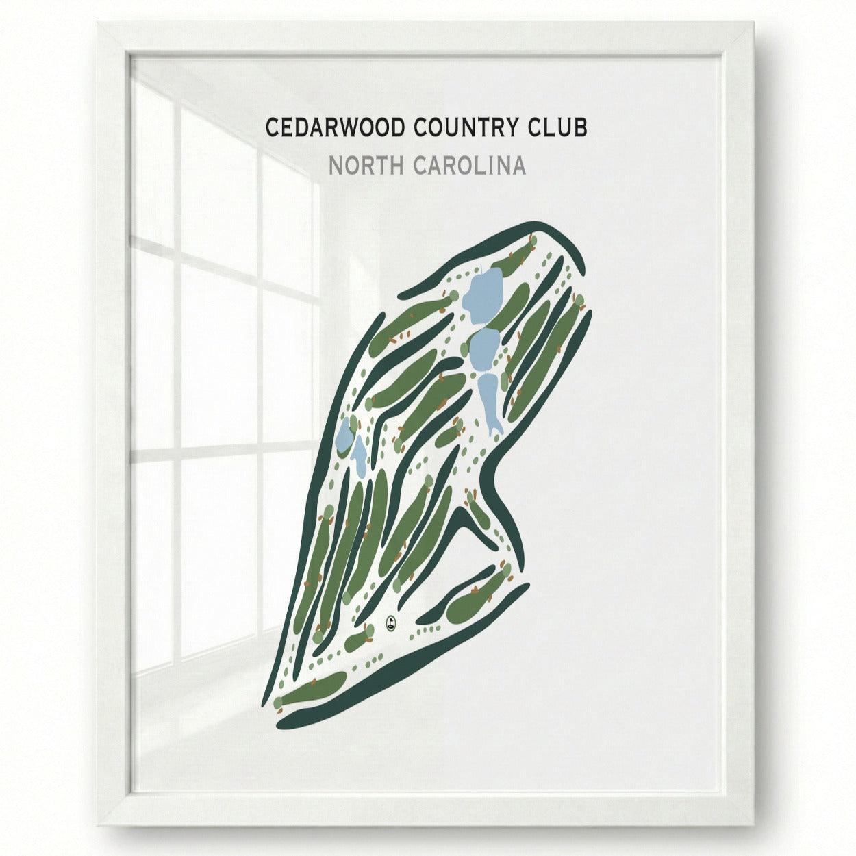 Cedarwood Country Club, North Carolina - Printed Golf Courses