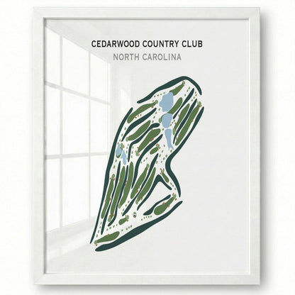 Cedarwood Country Club, North Carolina - Printed Golf Courses