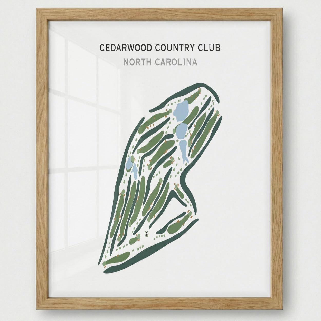 Cedarwood Country Club, North Carolina - Printed Golf Courses