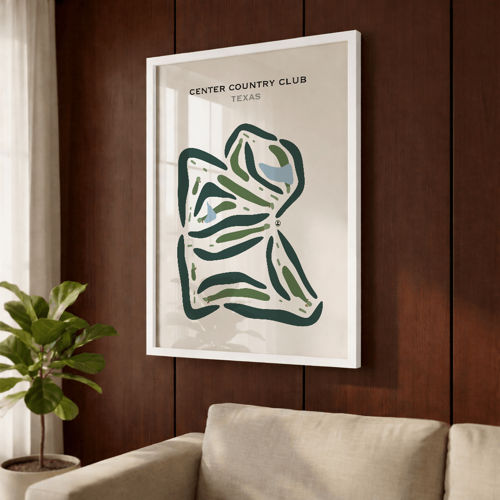 Center Country Club, Texas - Printed Golf Course