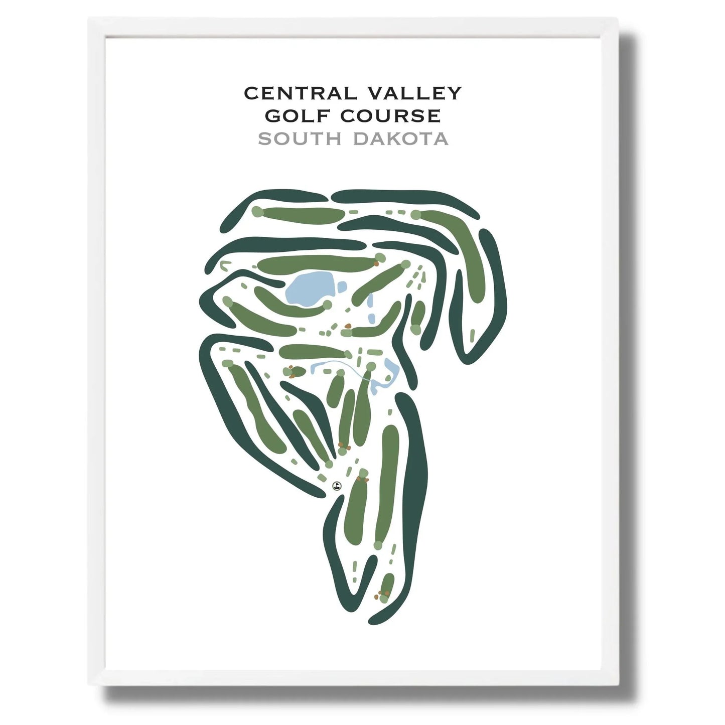 Central Valley Golf Course, South Dakota - Printed Golf Courses