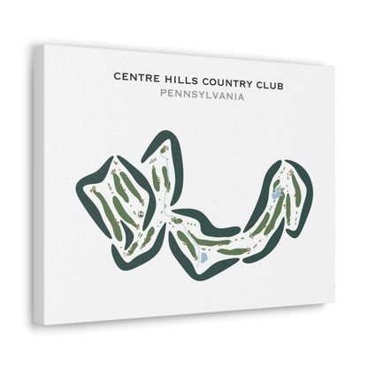 Centre Hills Country Club, Pennsylvania - Printed Golf Courses
