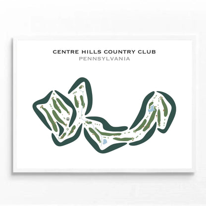 Centre Hills Country Club, Pennsylvania - Printed Golf Courses