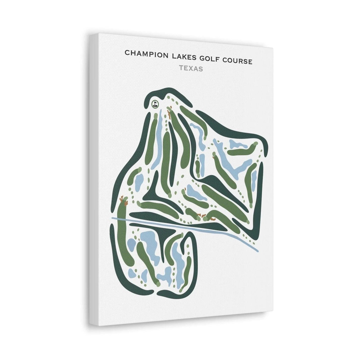 Champion Lakes Golf Course, Texas - Printed Golf Courses