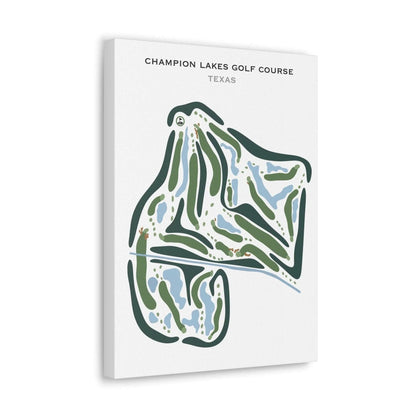 Champion Lakes Golf Course, Texas - Printed Golf Courses