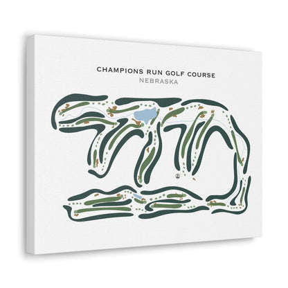 Champions Run Golf Course, Nebraska - Printed Golf Courses