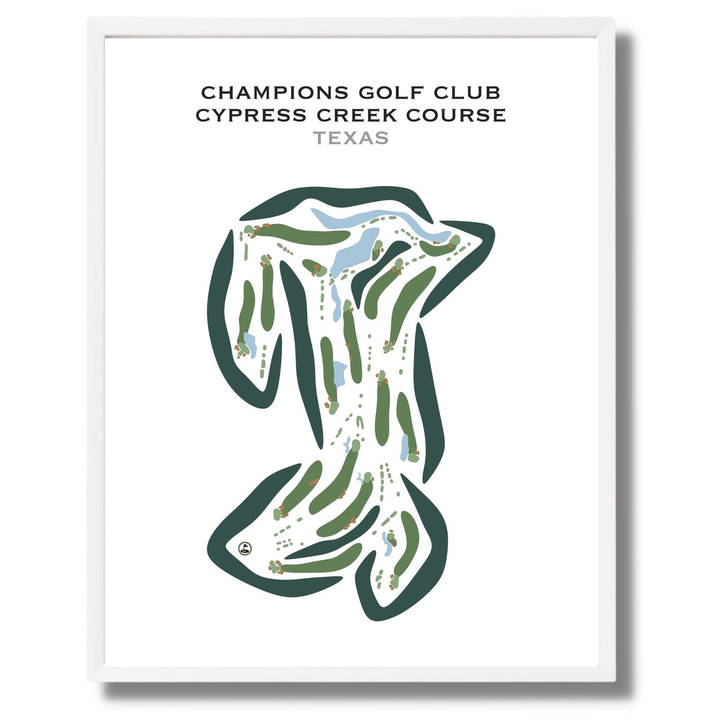 Champions Golf Club - Cypress Creek Course, Texas - Printed Golf Courses