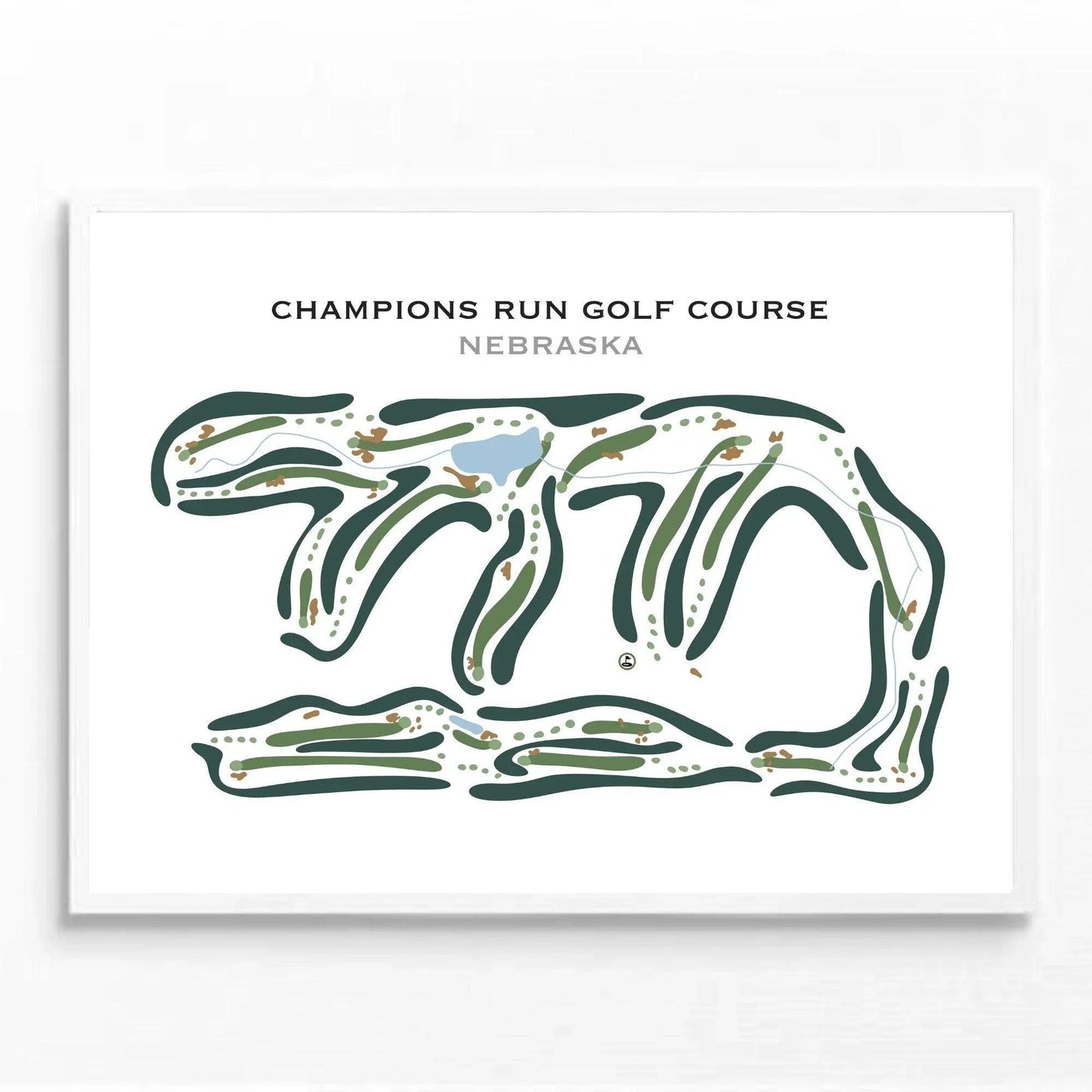 Champions Run Golf Course, Nebraska - Printed Golf Courses