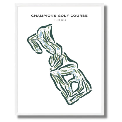 Champions Golf Course, Texas - Printed Golf Courses