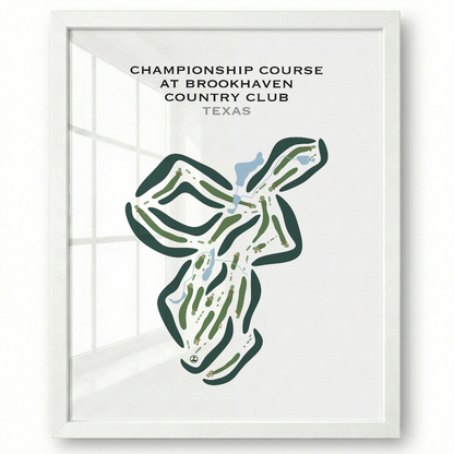 Championship Course at Brookhaven Country Club, Texas - Printed Golf Courses