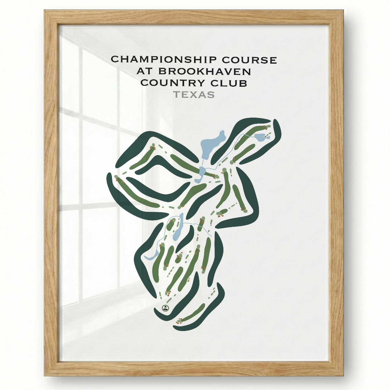 Championship Course at Brookhaven Country Club, Texas - Printed Golf Courses