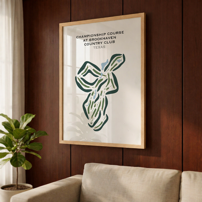 Championship Course at Brookhaven Country Club, Texas - Printed Golf Courses