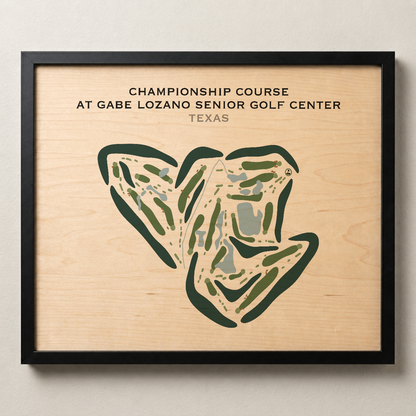 Championship Course at Gabe Lozano Senior Golf Center, Texas - Printed Golf Courses