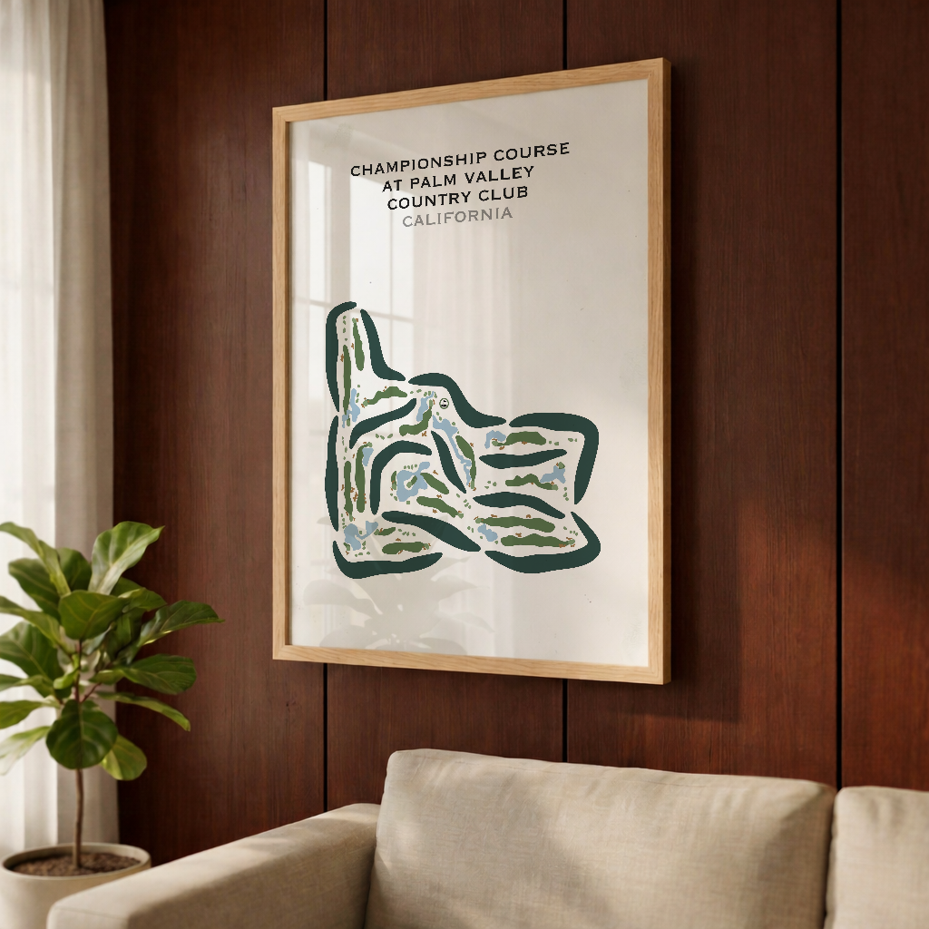 Championship Course at Palm Valley Country Club, California - Printed Golf Courses