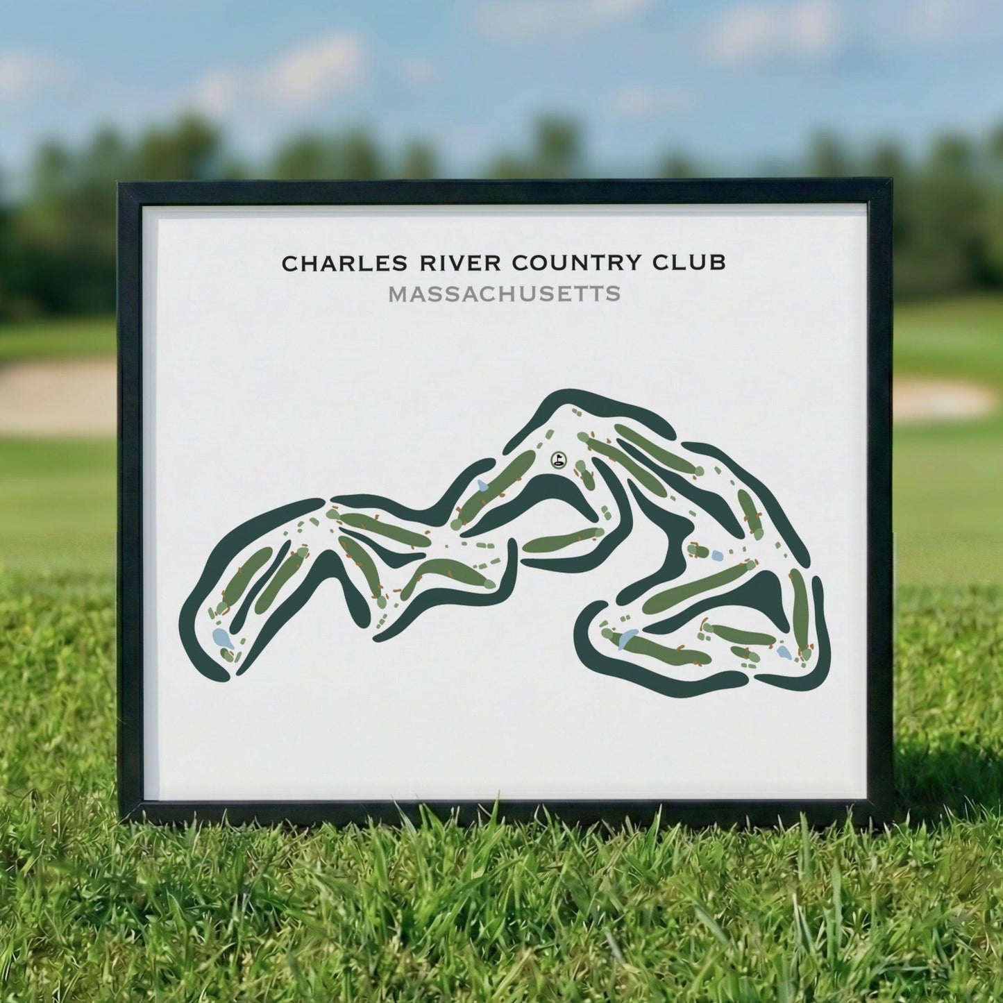 Charles River Country Club, Massachusetts - Printed Golf Courses