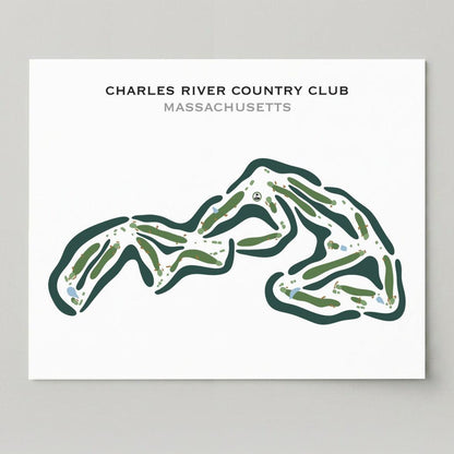 Charles River Country Club, Massachusetts - Printed Golf Courses