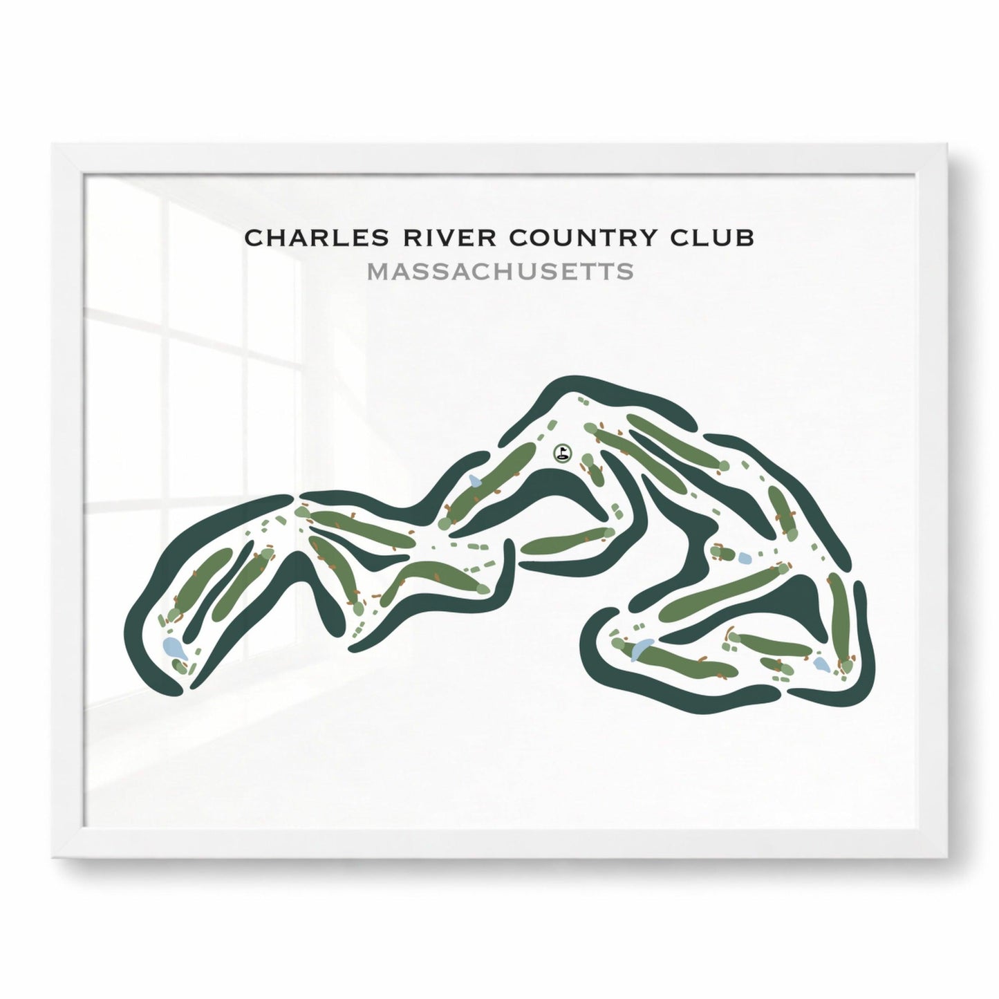 Charles River Country Club, Massachusetts - Printed Golf Courses