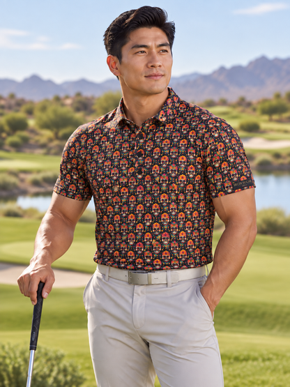 Day of the Dead Premium Golf Polo