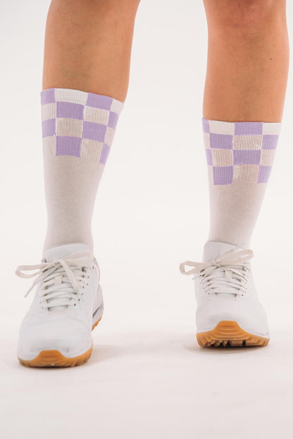 Checked Crew Socks