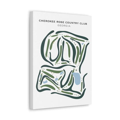 Cherokee Rose Country Club, Georgia - Printed Golf Courses