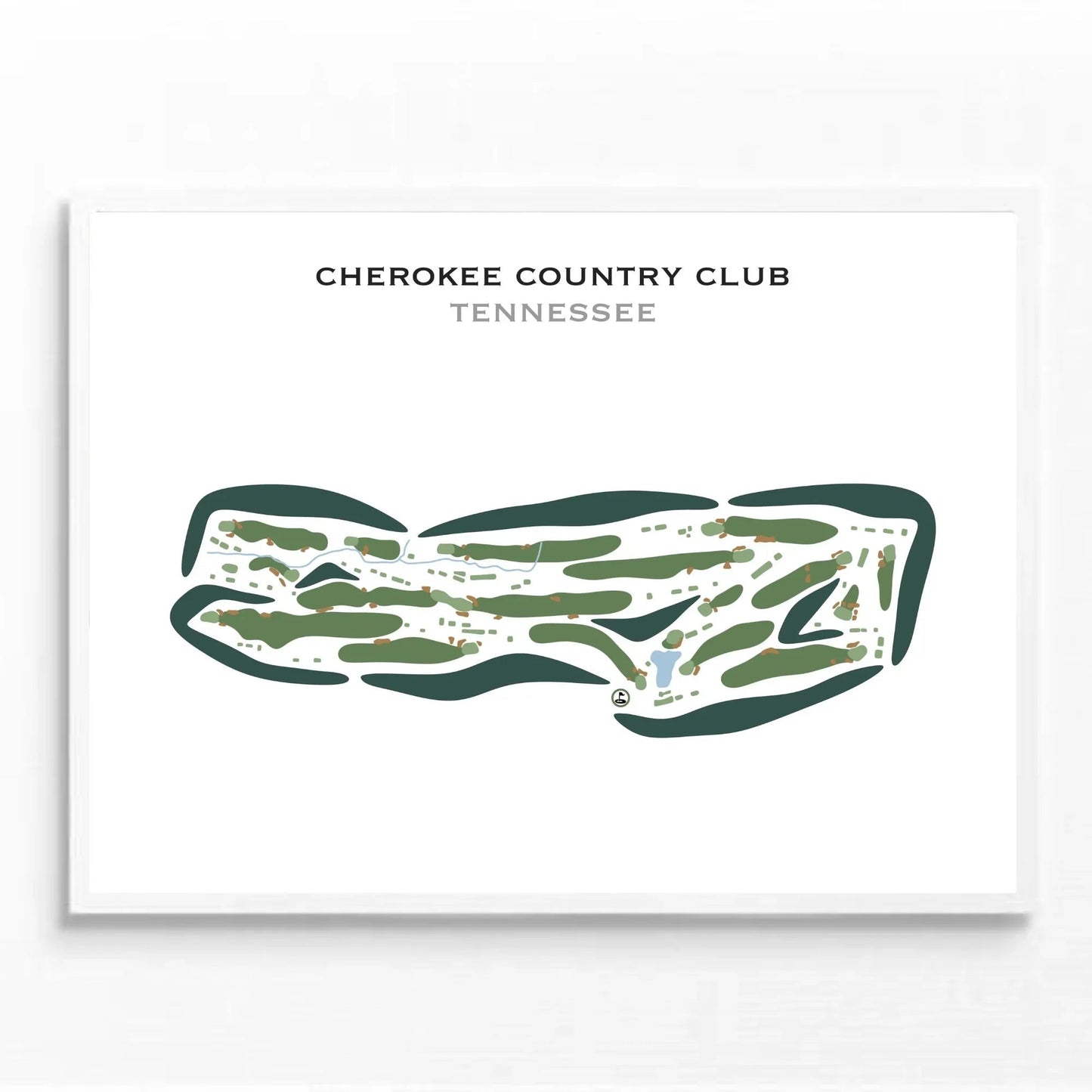 Cherokee Country Club, Tennessee - Printed Golf Course
