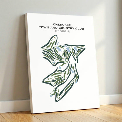 Cherokee Town & Country Club, Georgia - Printed Golf Courses