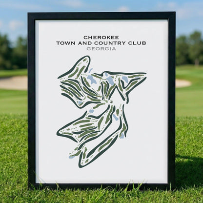 Cherokee Town & Country Club, Georgia - Printed Golf Courses