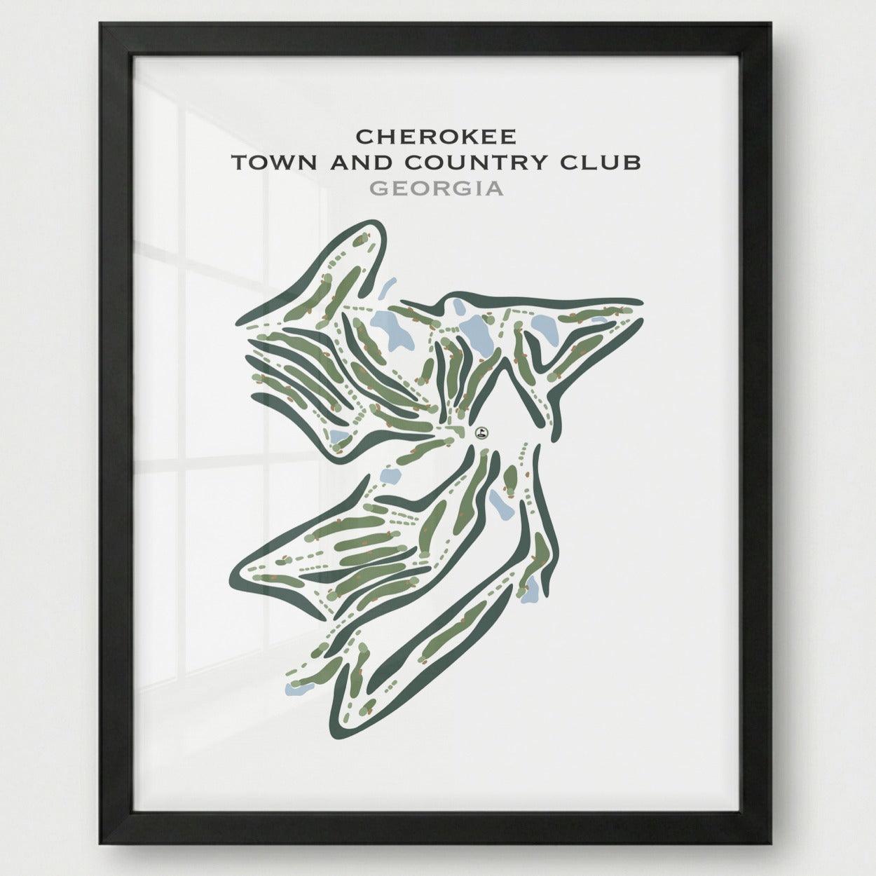 Cherokee Town & Country Club, Georgia - Printed Golf Courses