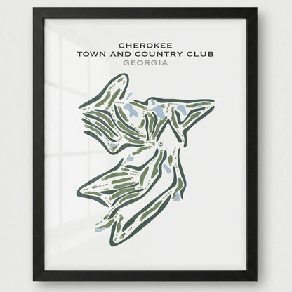 Cherokee Town & Country Club, Georgia - Printed Golf Courses