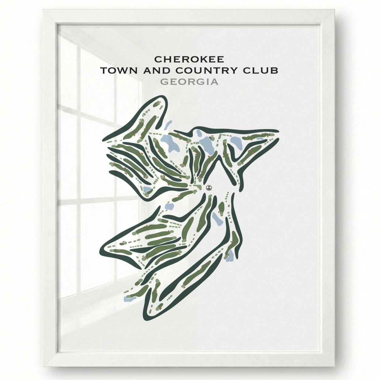 Cherokee Town & Country Club, Georgia - Printed Golf Courses
