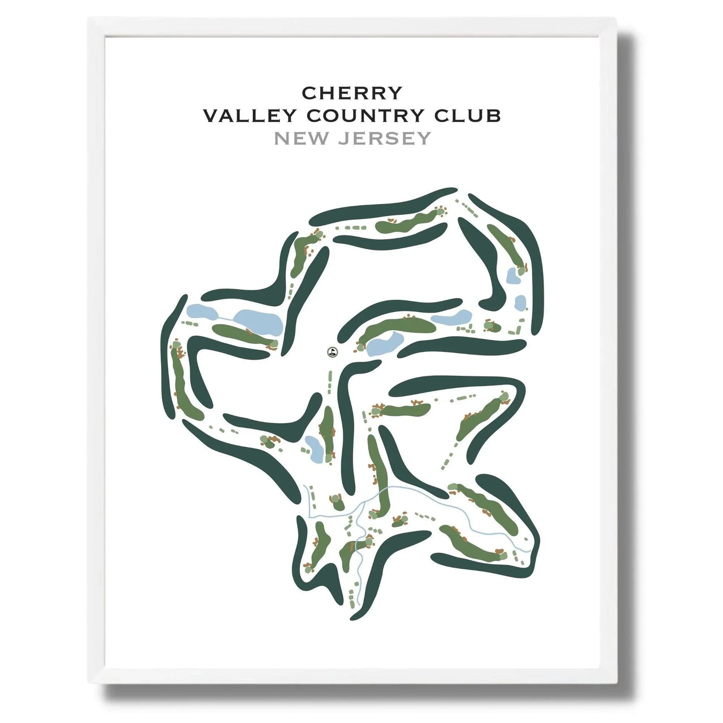 Cherry Valley Country Club, New Jersey - Printed Golf Course