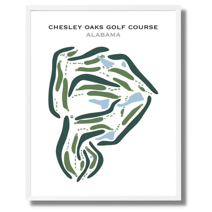 Chesley Oaks Golf Course, Alabama - Printed Golf Course