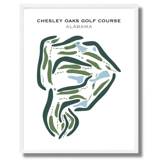 Chesley Oaks Golf Course, Alabama - Printed Golf Course