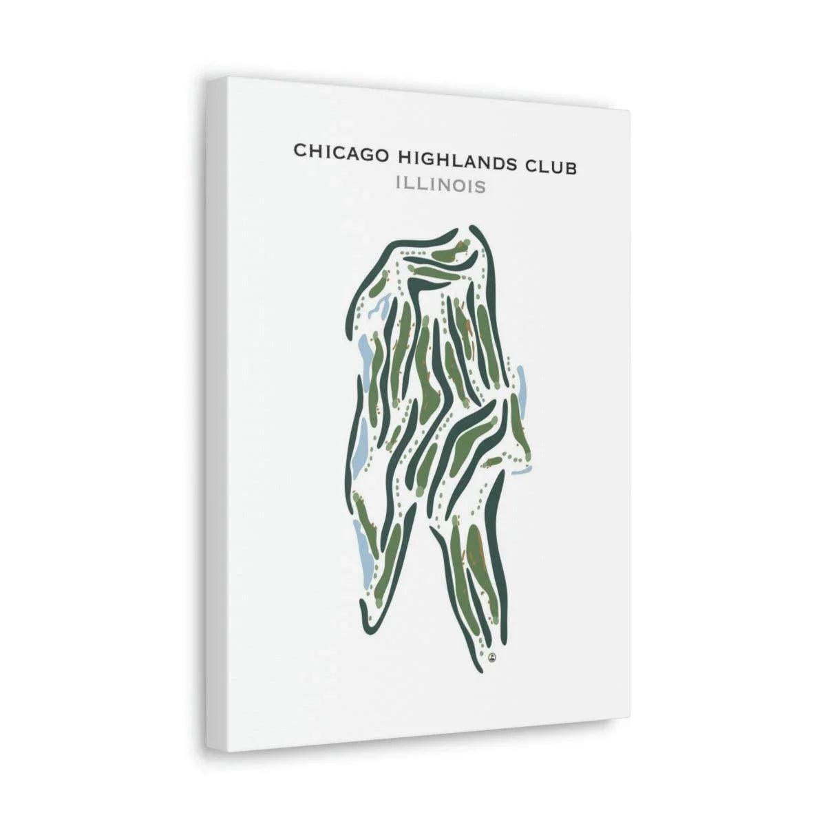 Chicago Highlands Club, Illinois - Printed Golf Courses