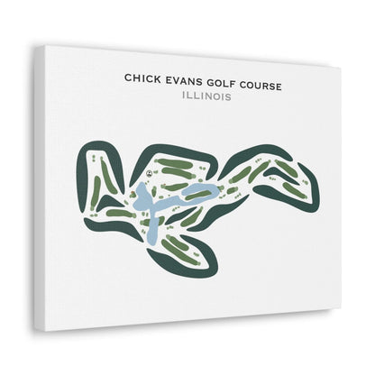 Chick Evans Golf Course, Illinois - Printed Golf Courses