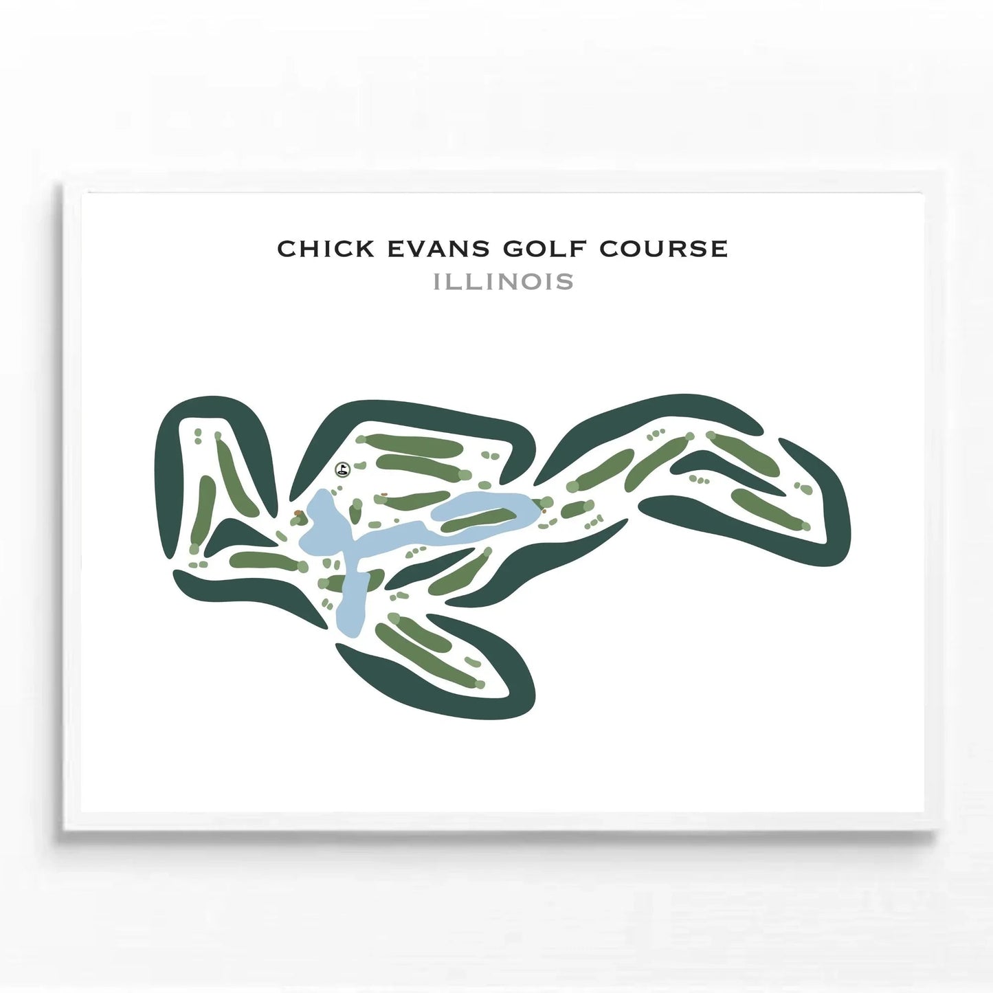Chick Evans Golf Course, Illinois - Printed Golf Courses