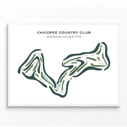 Chicopee Country Club, Massachusetts - Printed Golf Courses