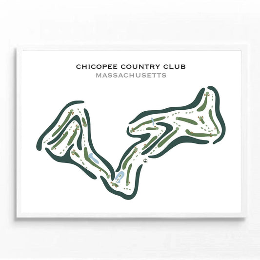 Chicopee Country Club, Massachusetts - Printed Golf Courses