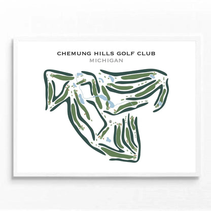 Chemung Hills Golf Club, Michigan - Printed Golf Courses