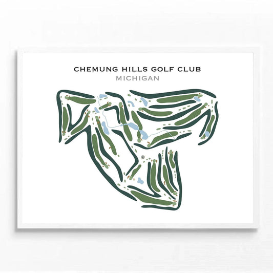 Chemung Hills Golf Club, Michigan - Printed Golf Courses
