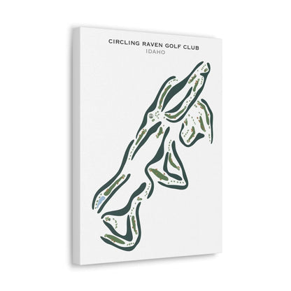 Circling Raven Golf Club, Worley Idaho - Printed Golf Courses