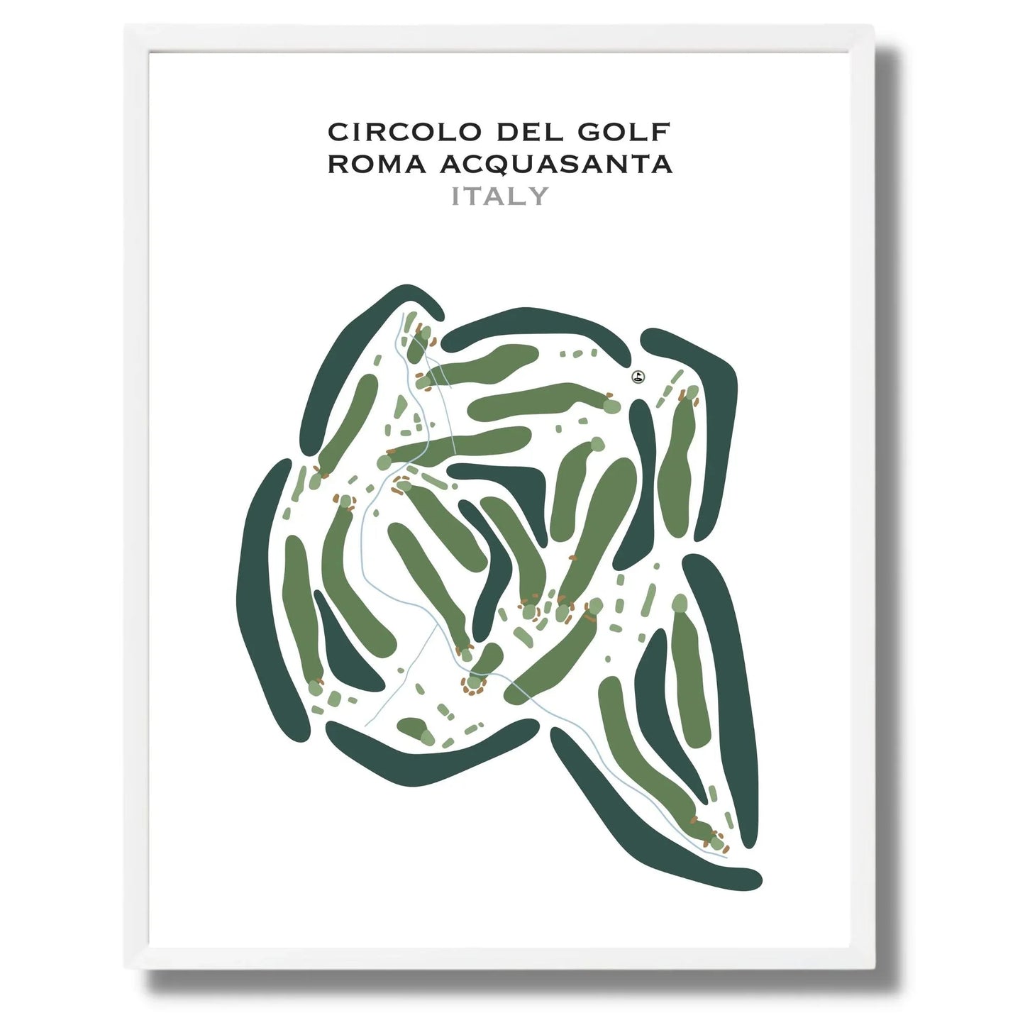 Circolo del Golf Roma Acquasanta, Italy - Printed Golf Courses