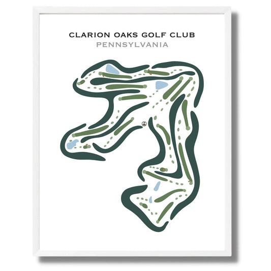 Clarion Oaks Golf Club, Pennsylvania - Printed Golf Course