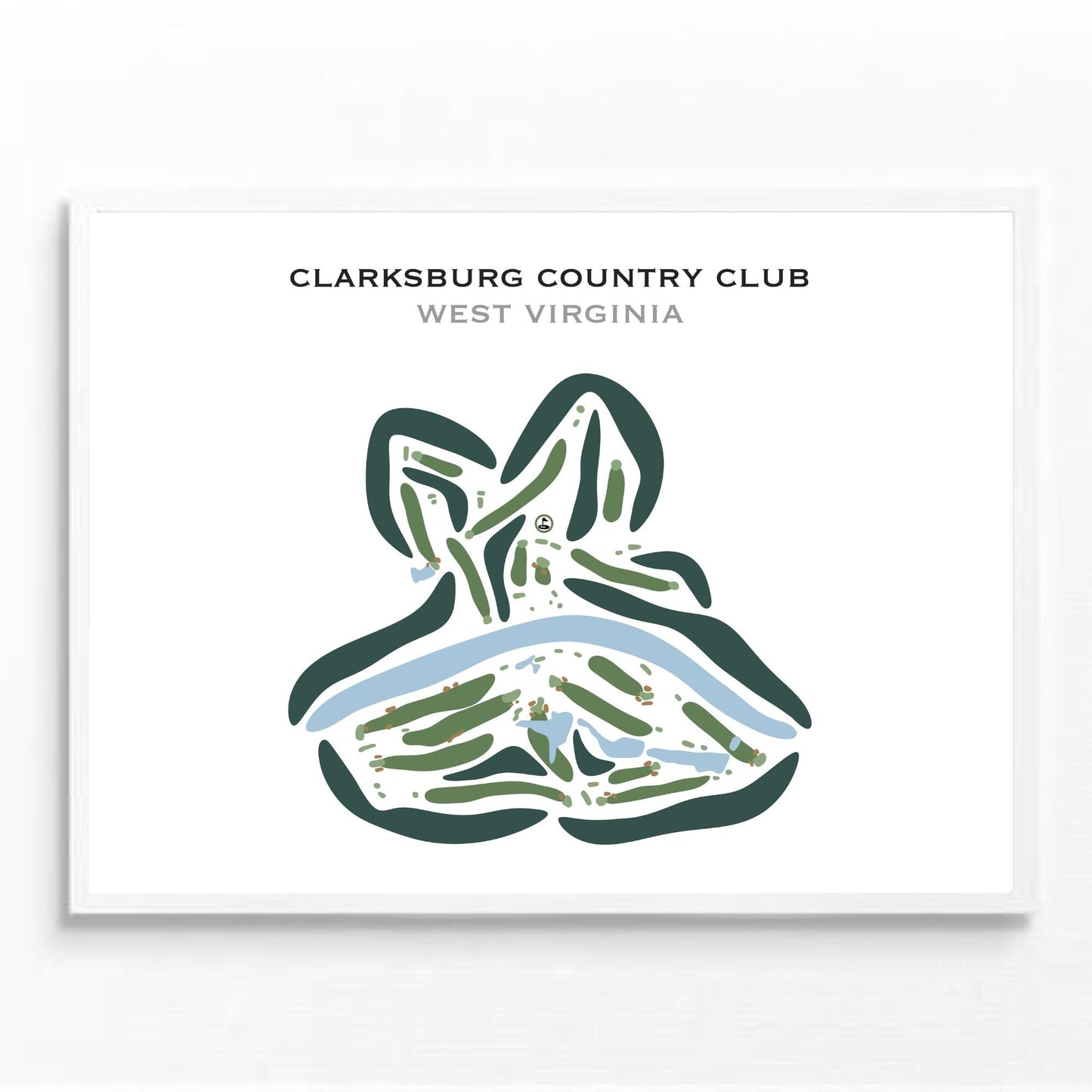 Clarksburg Country Club, West Virginia - Printed Golf Courses