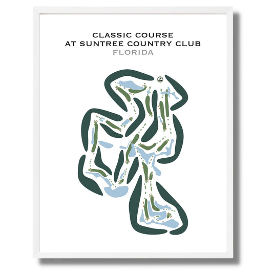 Classic Course at Suntree Country Club, Florida - Printed Golf Courses